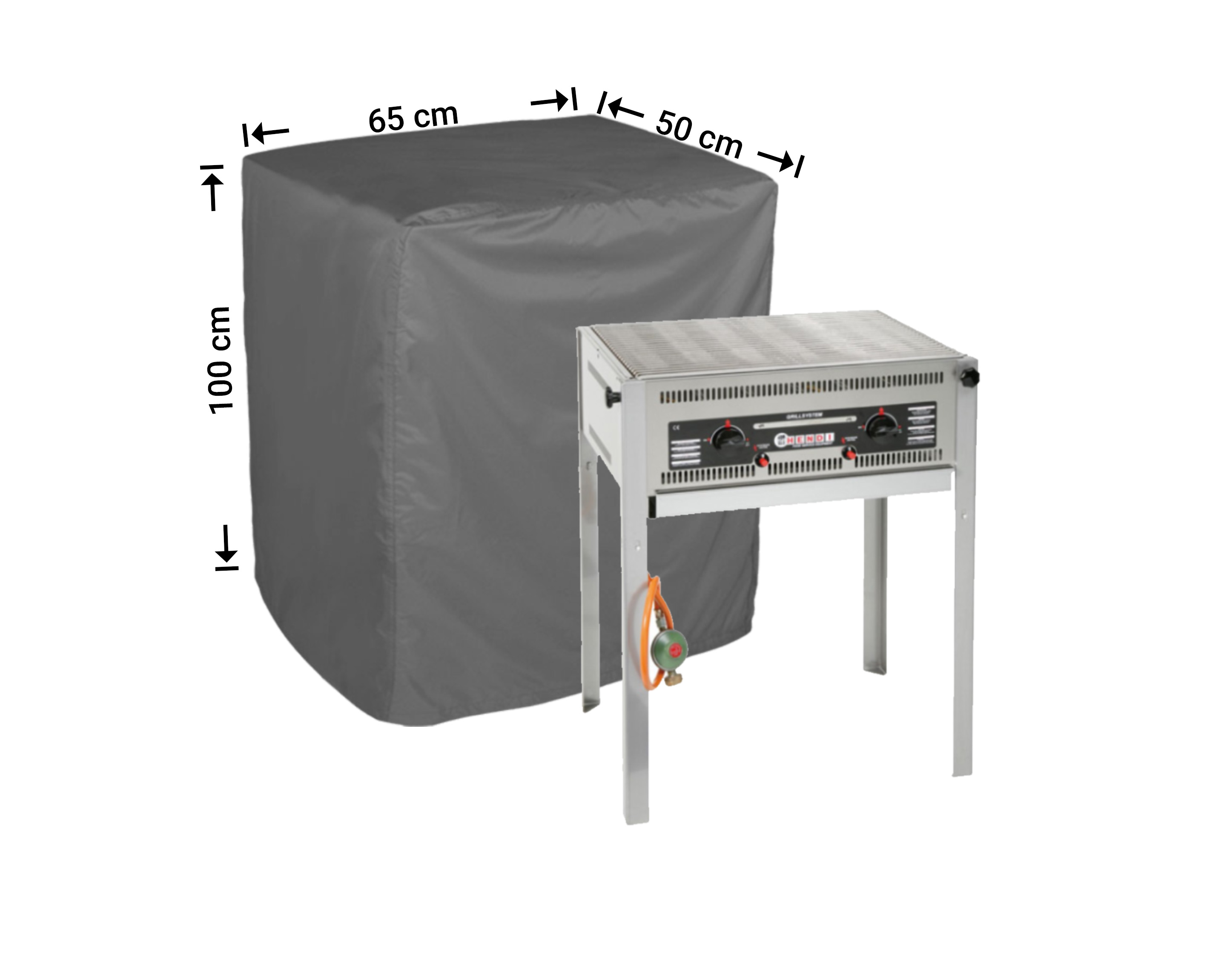 Raffles Covers BBQ cover for freestanding flatbed BBQs