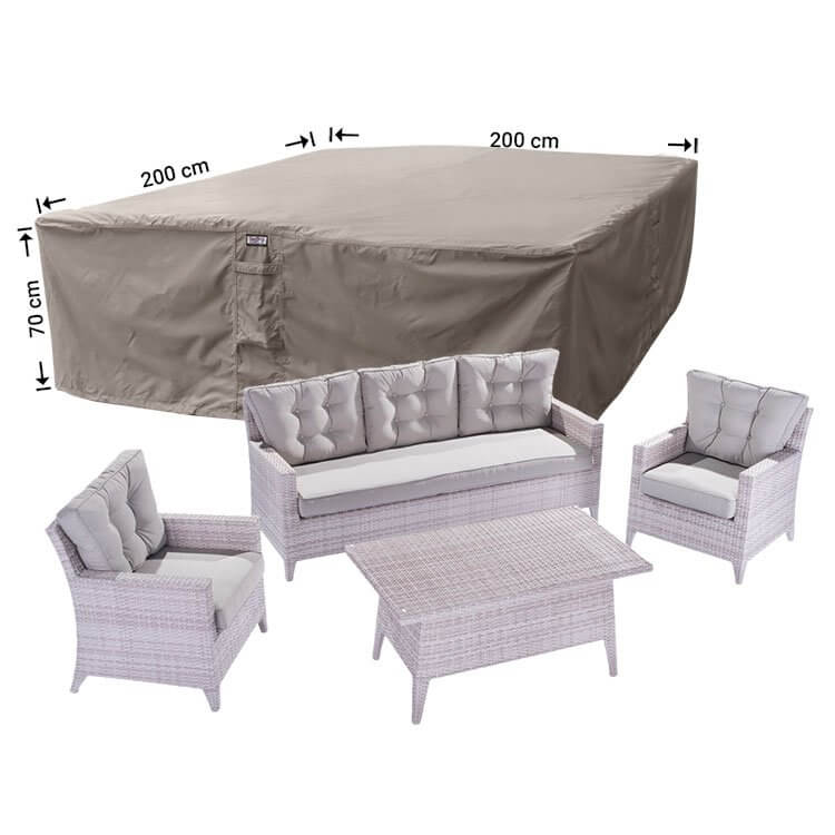 Loungesethoes 200 x 200 H: 70 cm
