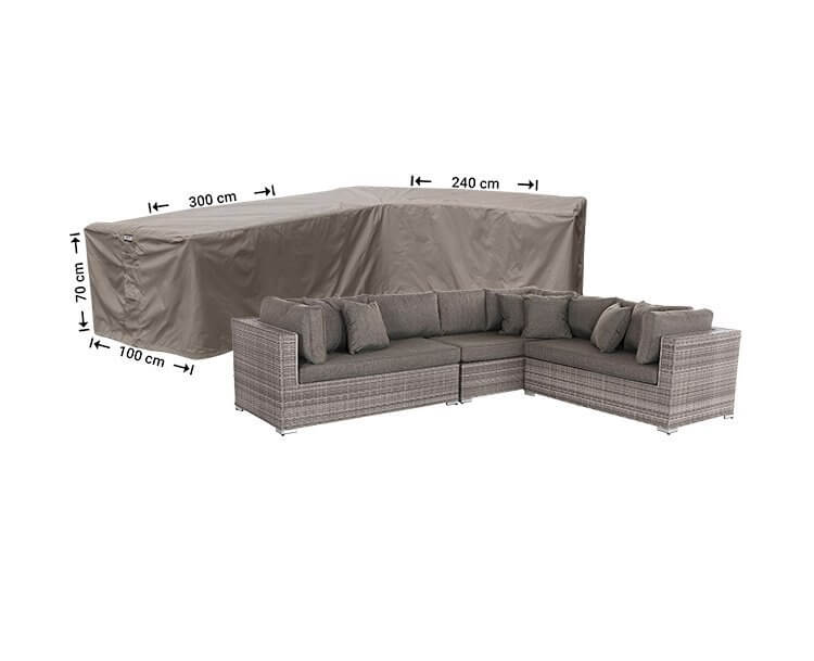 Lounge hoekbank hoes 300 x 240 x 100 H: 70 cm