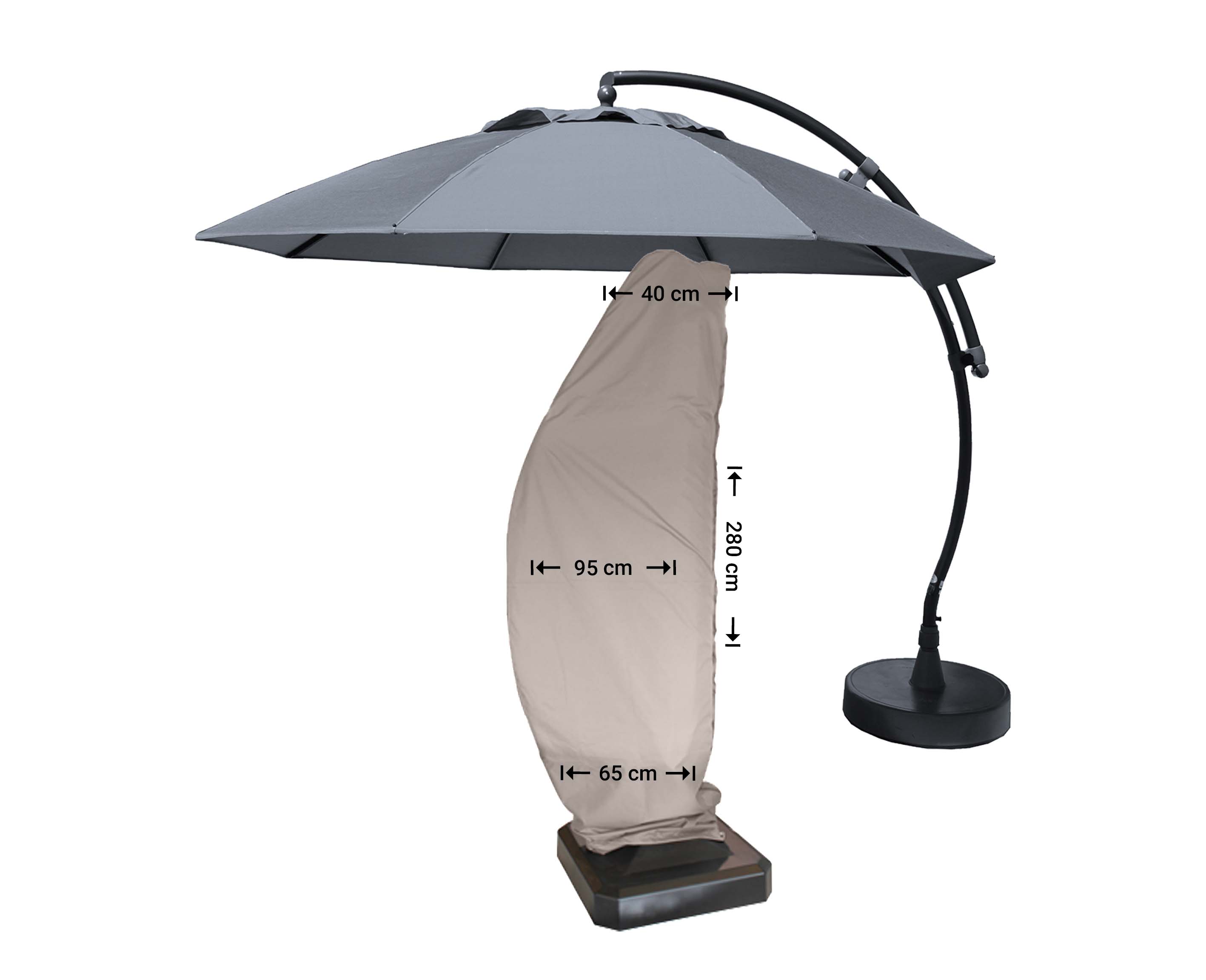 Zweefparasol hoes 280 cm