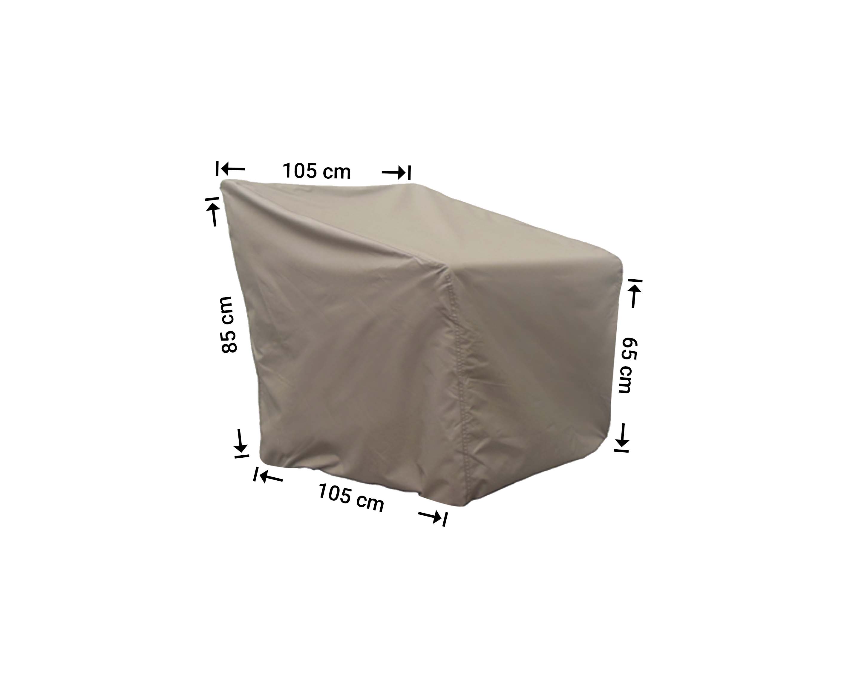 Lounge stoel hoes 105 x 105 H: 85/65 cm