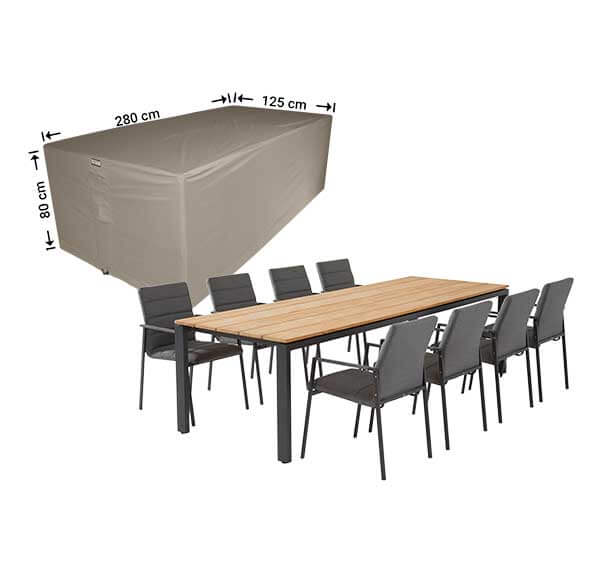 Protection cover for patio set 280 x 125 H: 80 cm