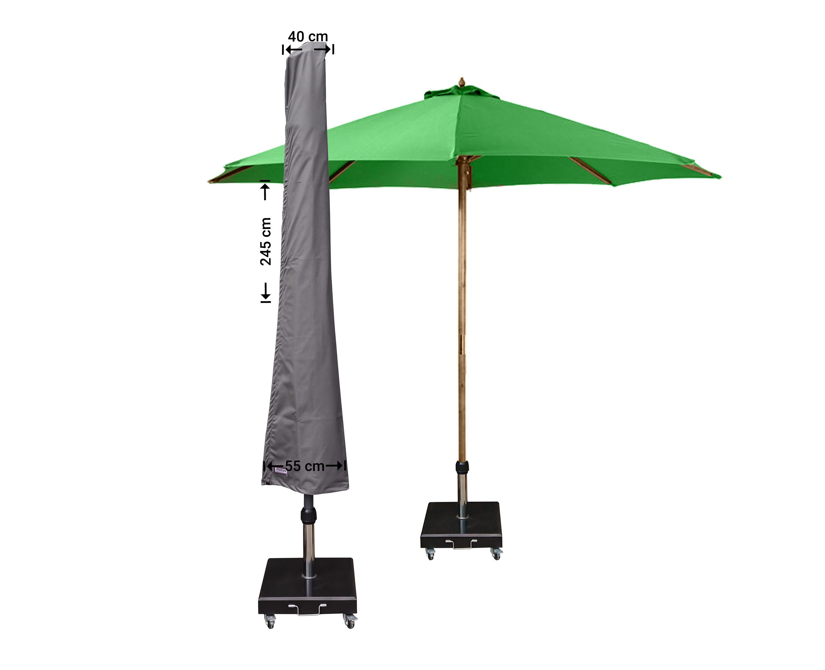 Raffles Covers parasol cover for centre pole and cantilever parasols