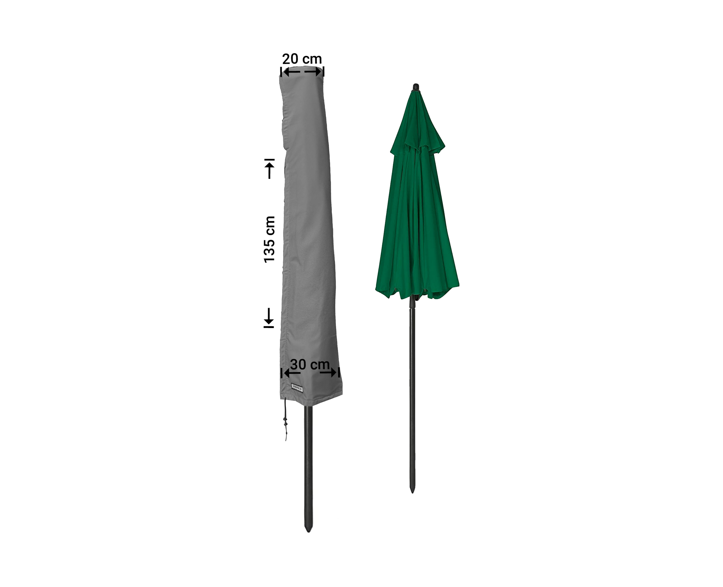 Raffles Covers parasol cover for centre pole and cantilever parasols