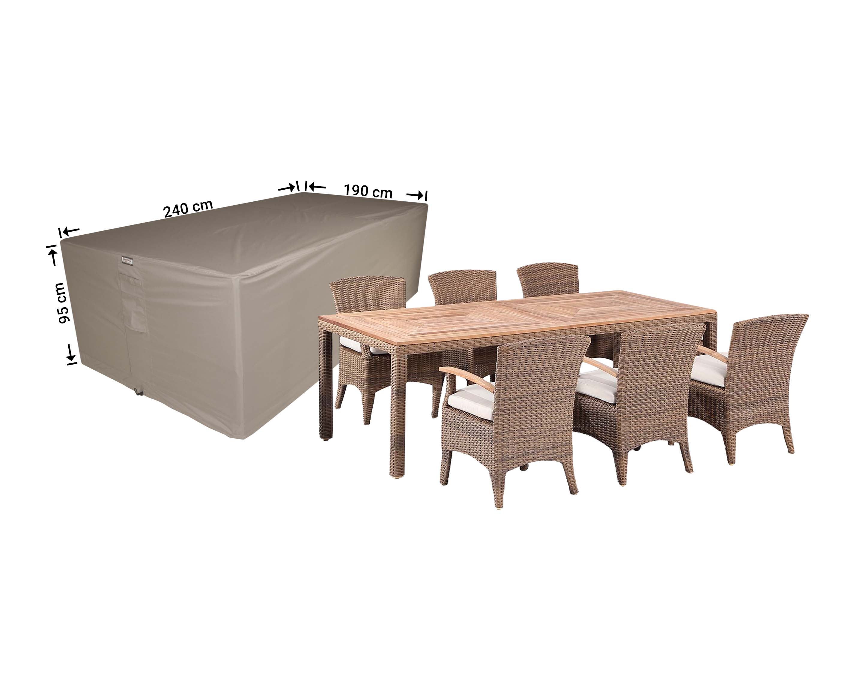 Tuinset hoes 240 x 190 H: 90 cm