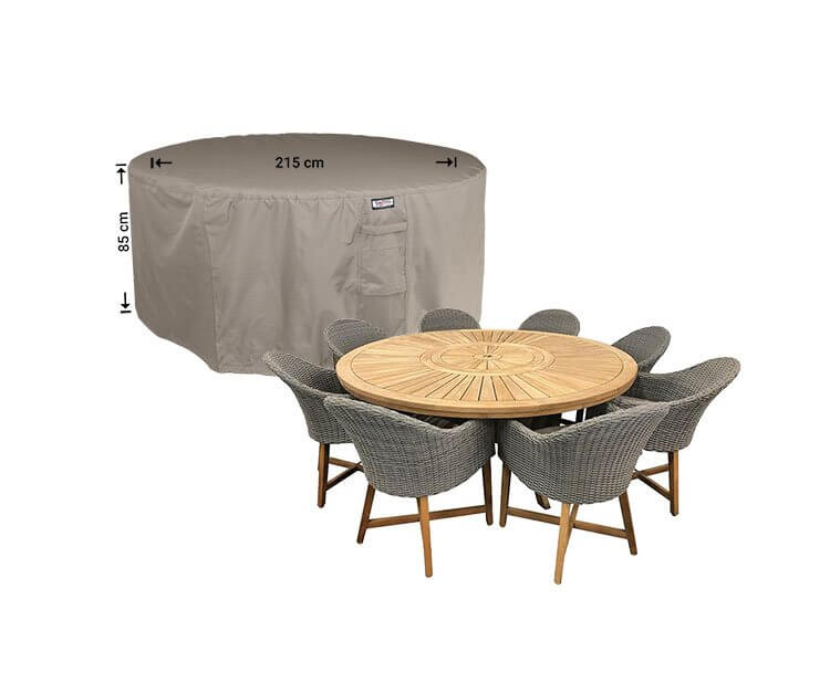Ronde beschermhoes voor tuinset rond 215 cm H: 85 cm