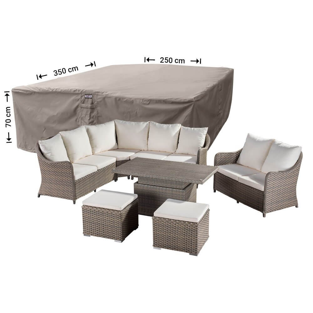 Hoes loungeset 350 x 250 H: 70 cm