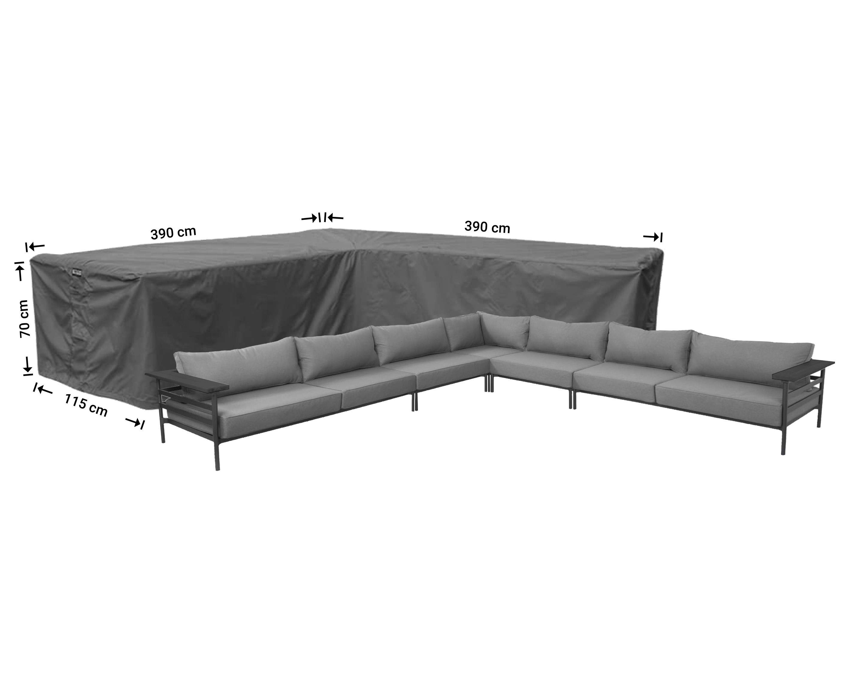 Raffles Covers L-shaped corner sofa covers with equal sides