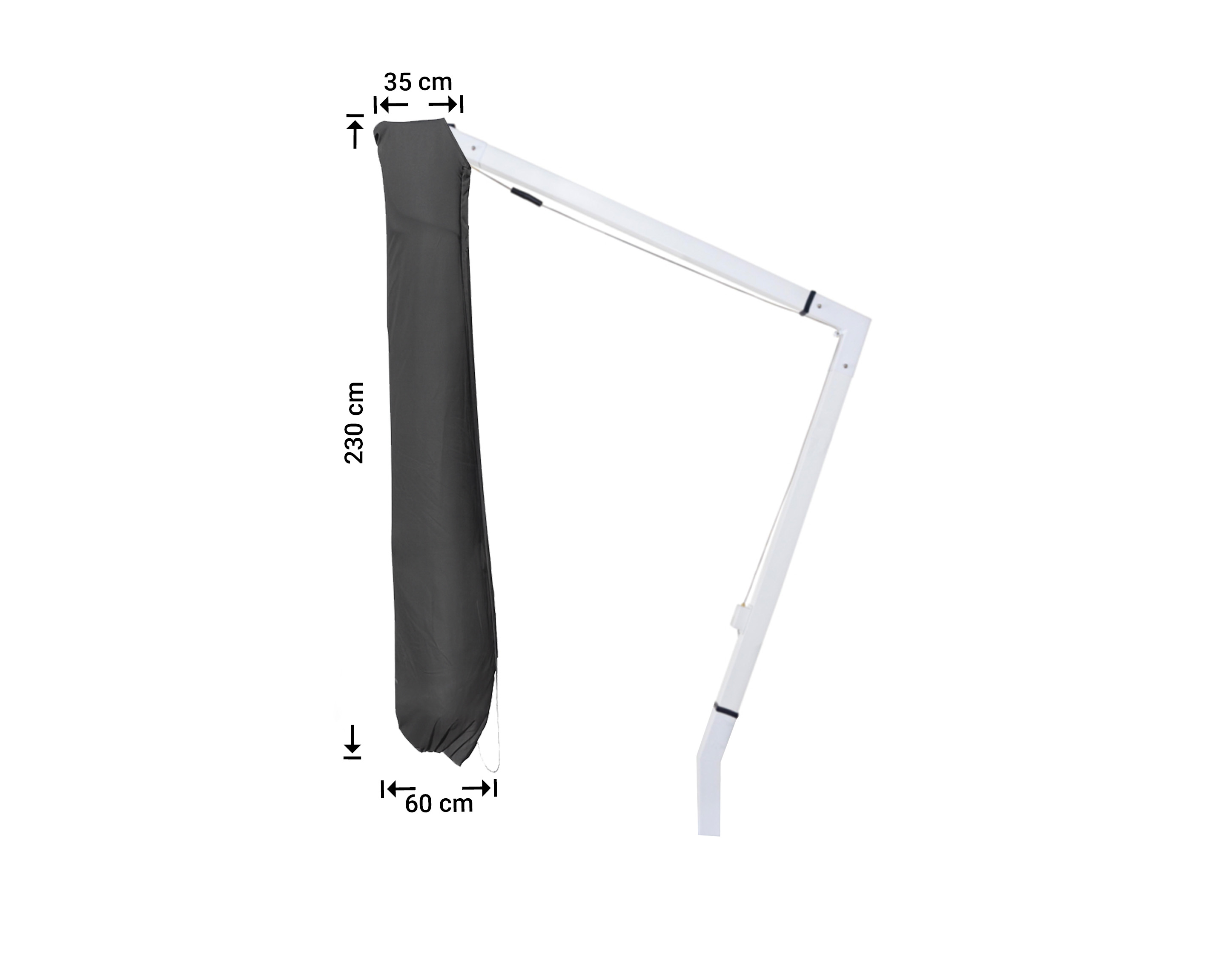 Cover for a hanging parasol, H: 280 cm