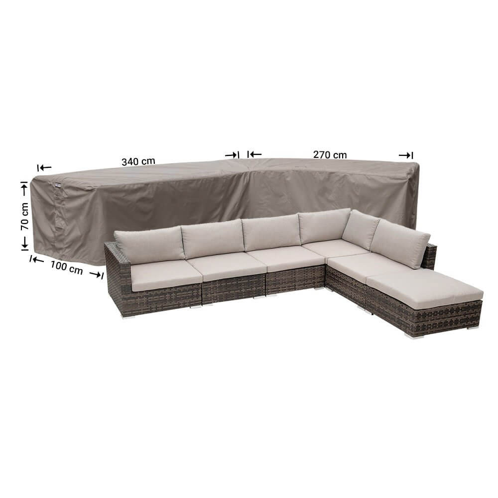Hoekbank beschermhoes 340 x 270 x 100 H: 70 cm