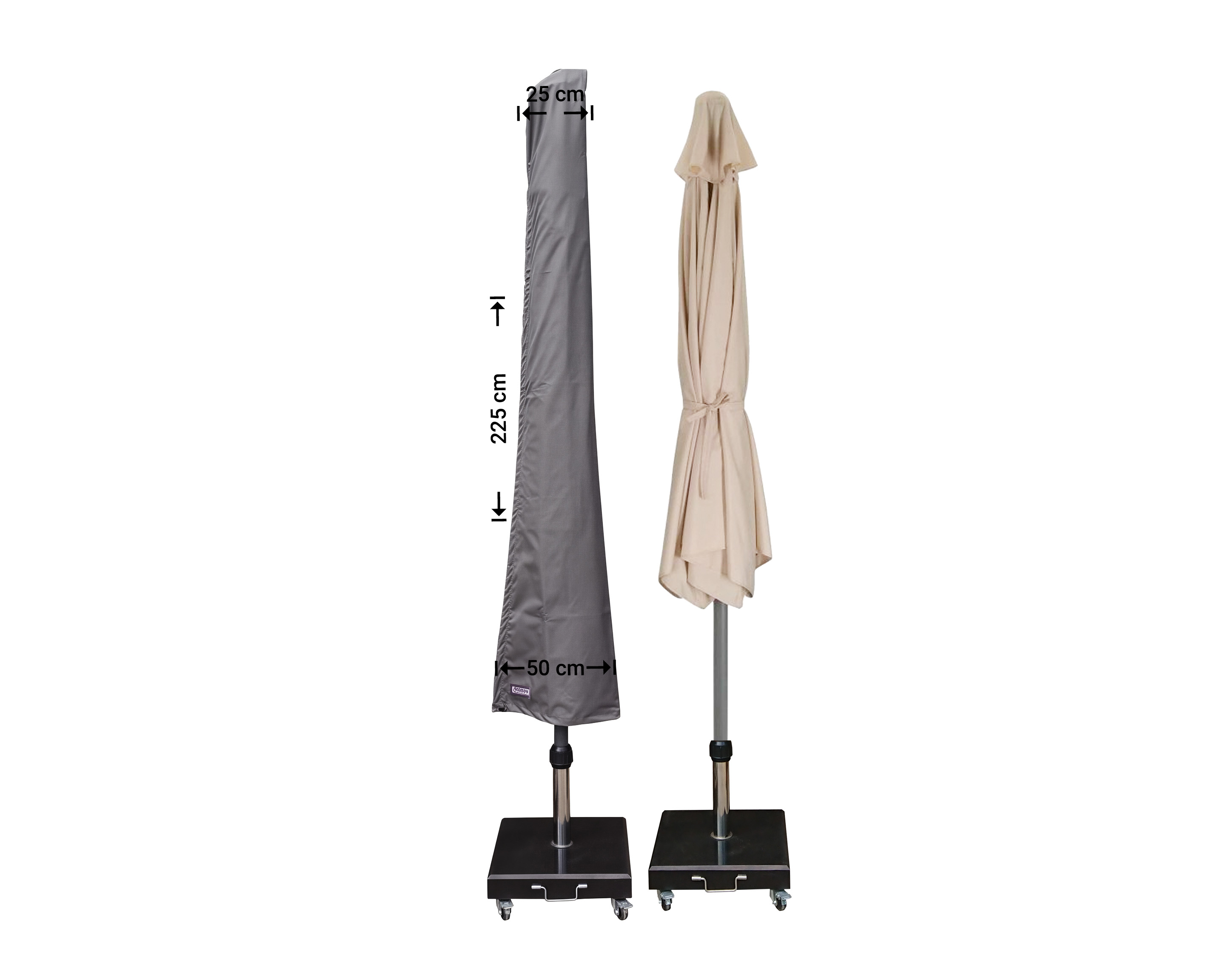 Raffles Covers parasol cover for centre pole and cantilever parasols