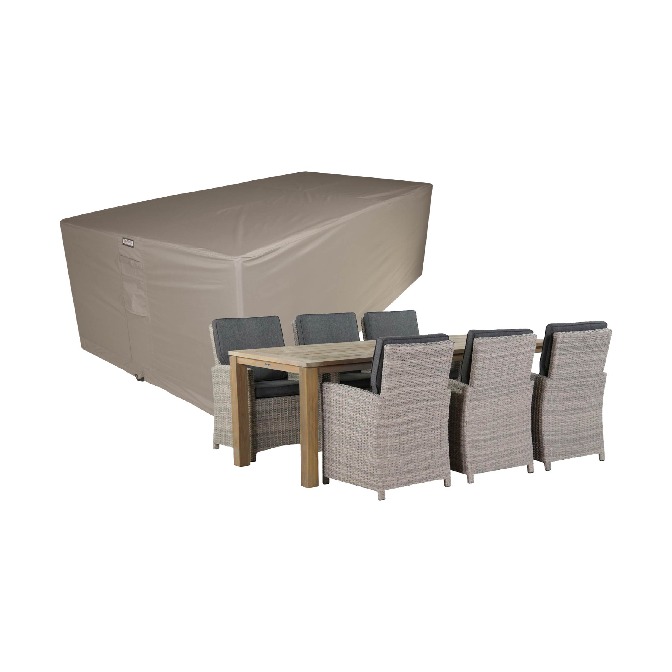 Rectangular furniture set cover