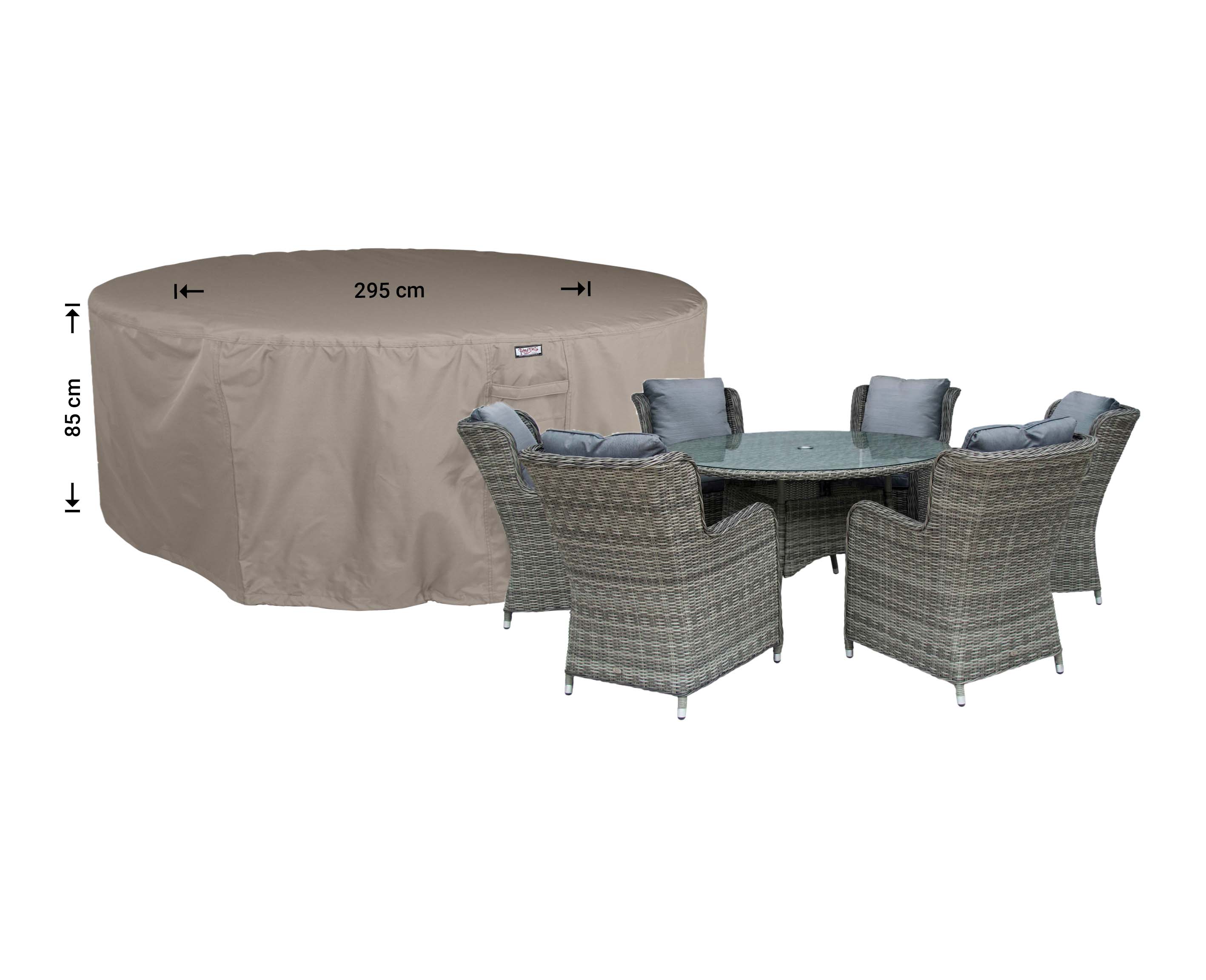 Ronde sethoes Ø 295 H: 85 cm
