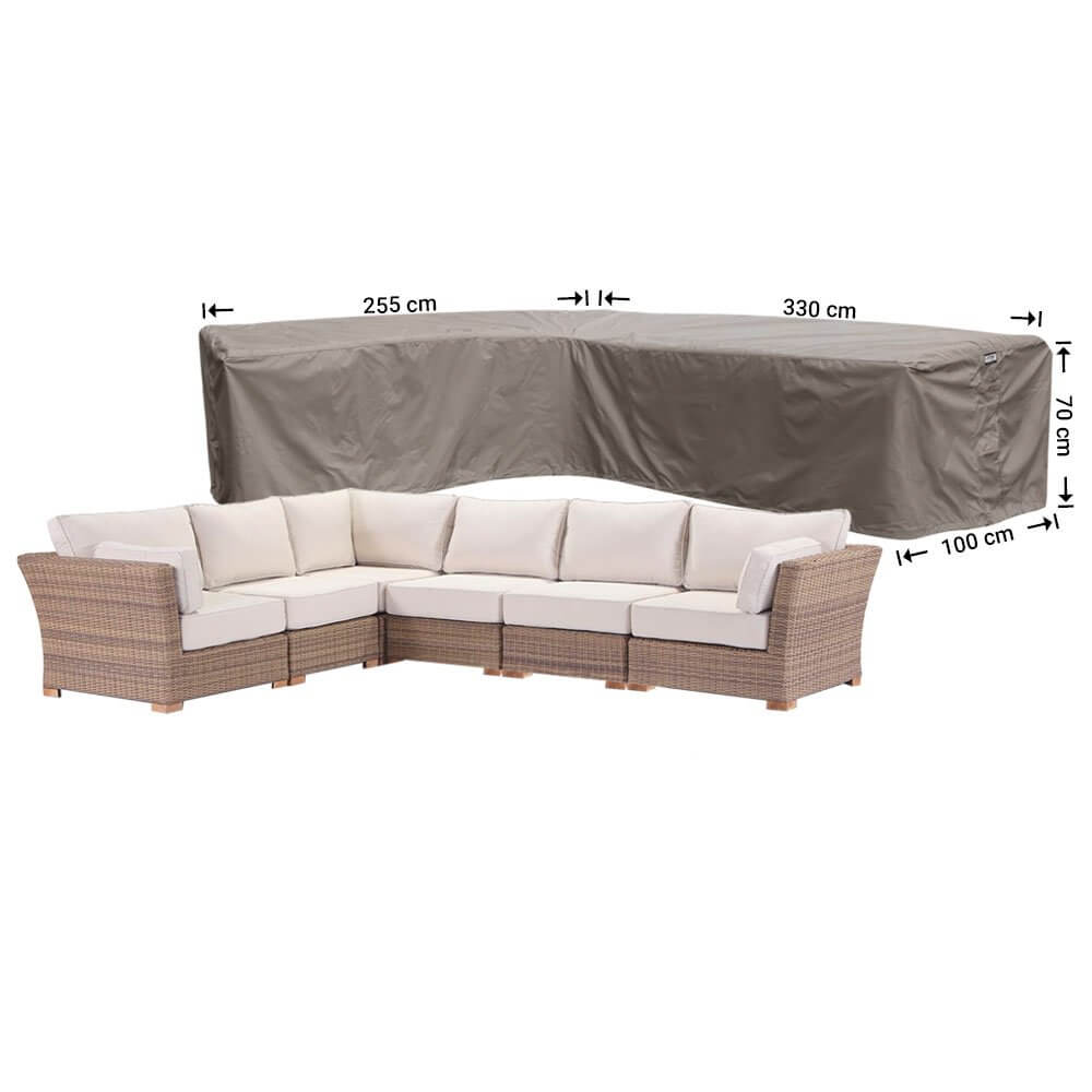 Hoes voor hoekbank 330 x 255 x 100 H: 70 cm