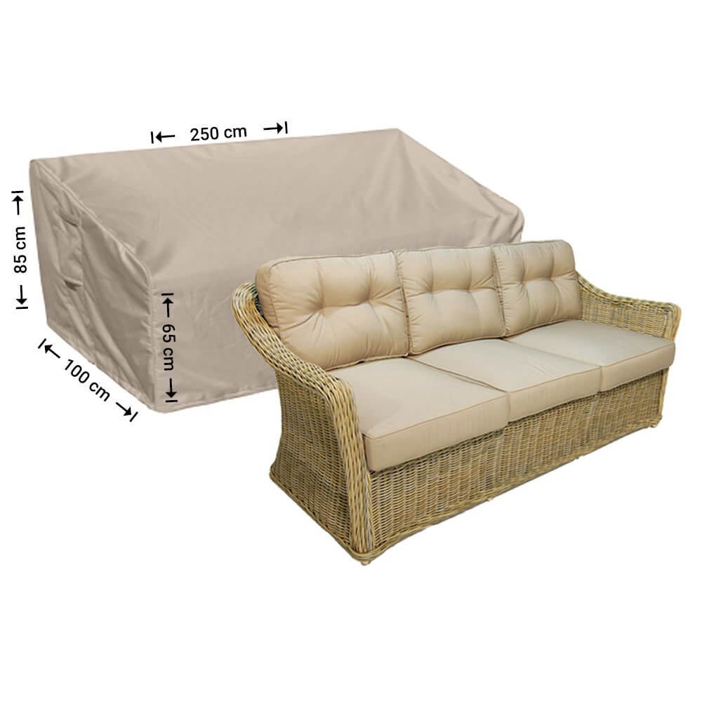 Loungebank hoes met hoge rugleuning 250 x 100 H: 85/65 cm
