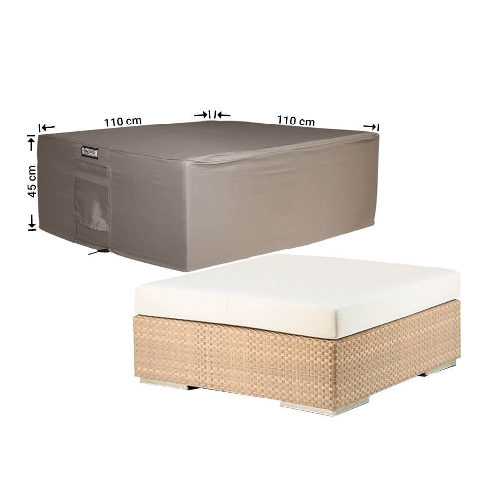 Hoes voor lage tuintafel 110 x 110 H: 45 cm