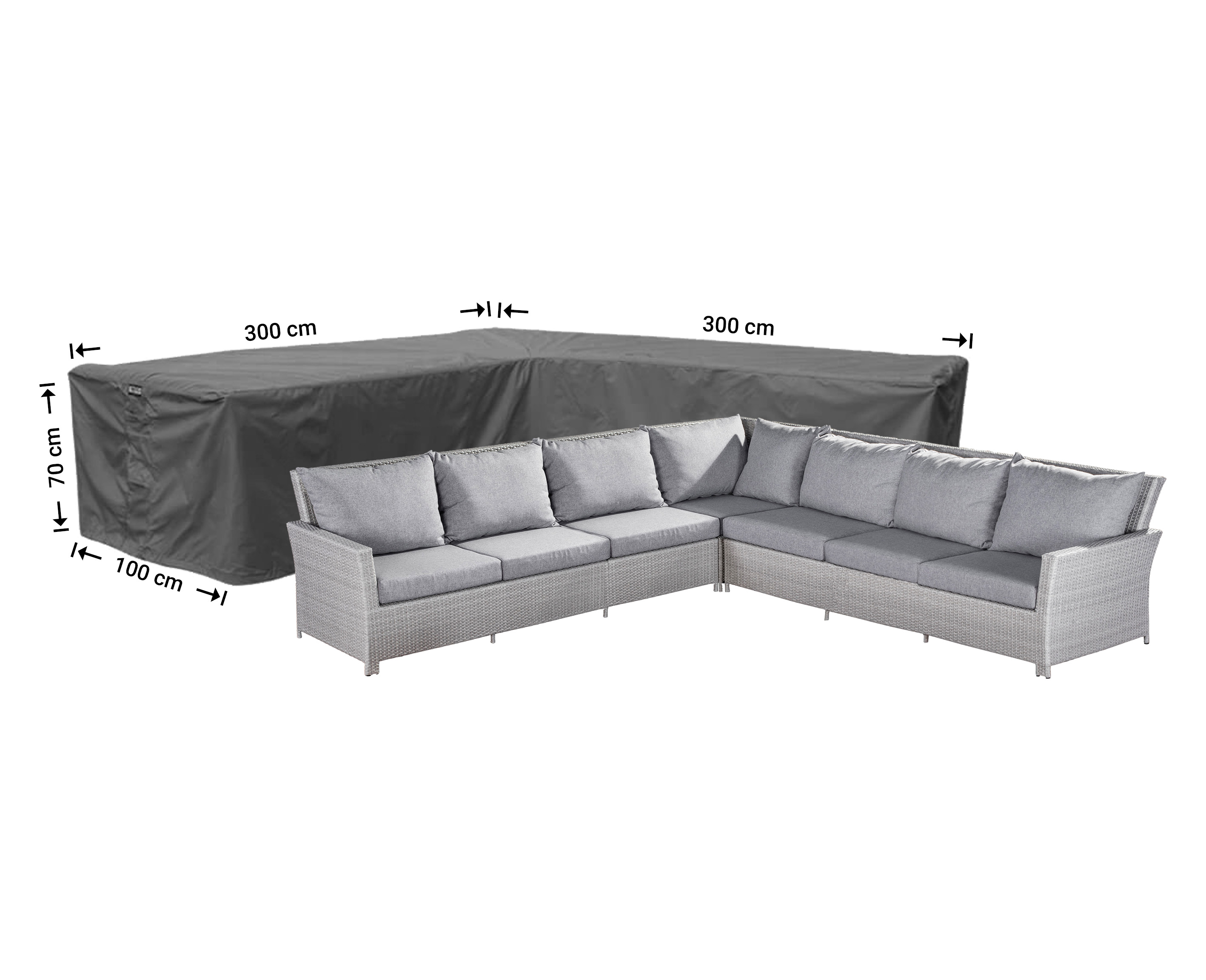 Raffles Covers L-shaped corner sofa covers with equal sides