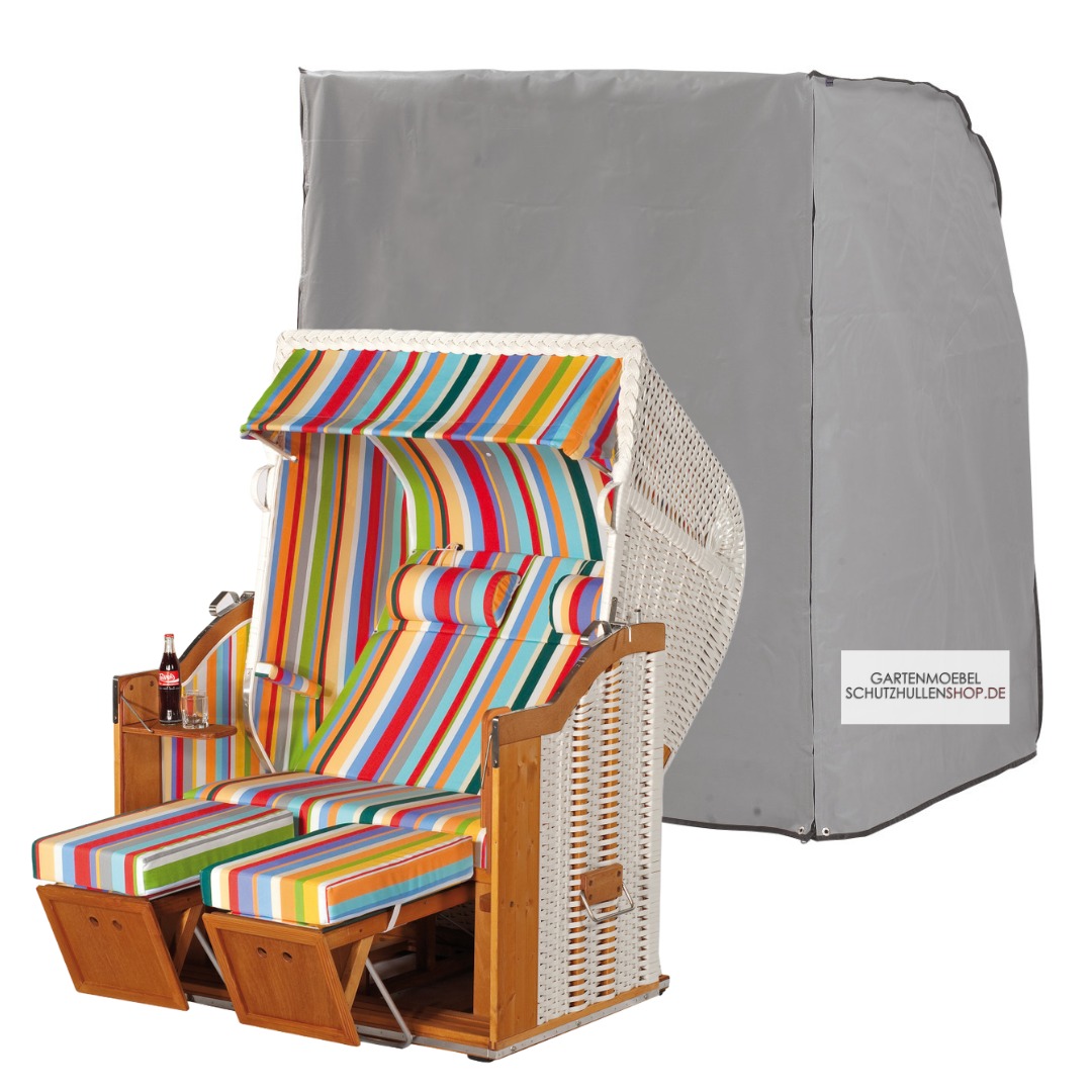 Cover 125 x 114 H: 154 cm 2-seater beach bench 