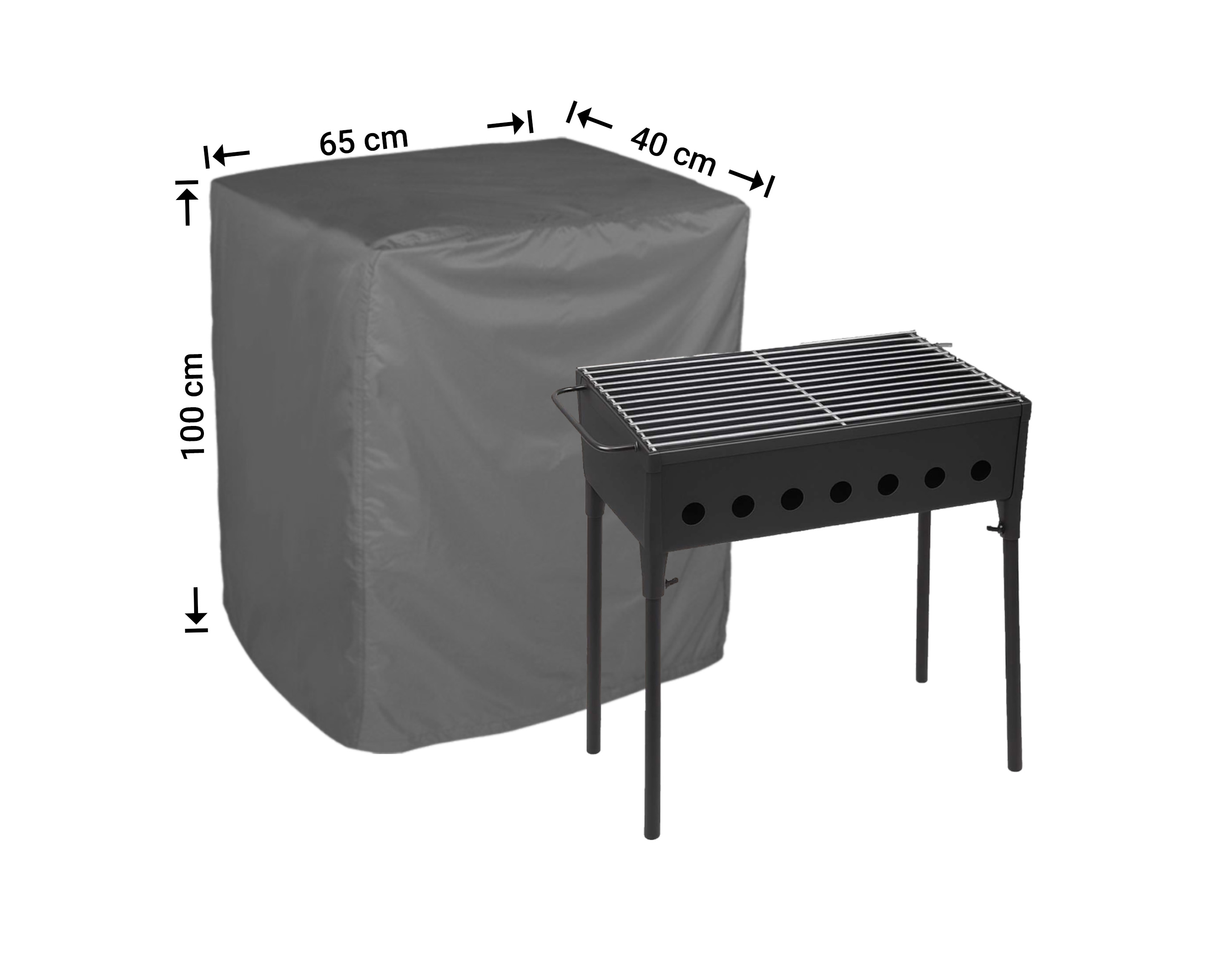 Raffles Covers BBQ cover for freestanding flatbed BBQs