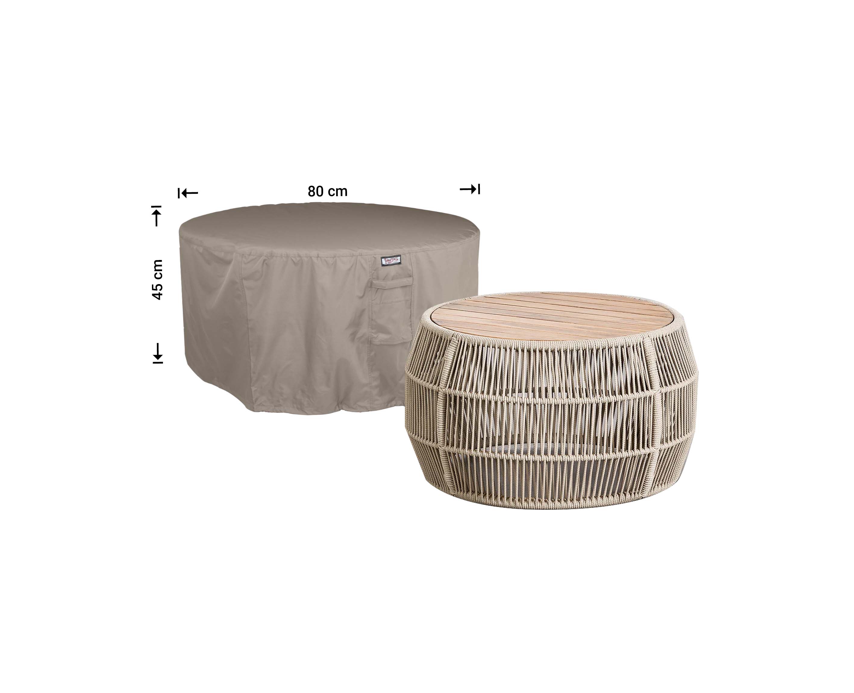 Cover round table diam.: 80 H: 45 cm