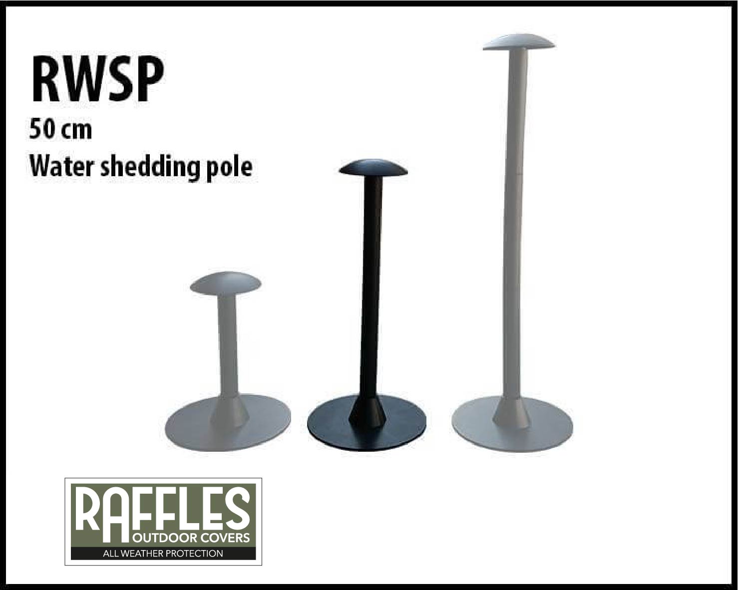 Water shedding pole for water drainage 50 cm