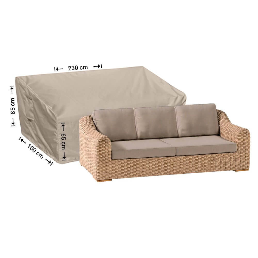 Hoes voor loungebank met hoge rugleuning 230 x 100 H: 85/65 cm