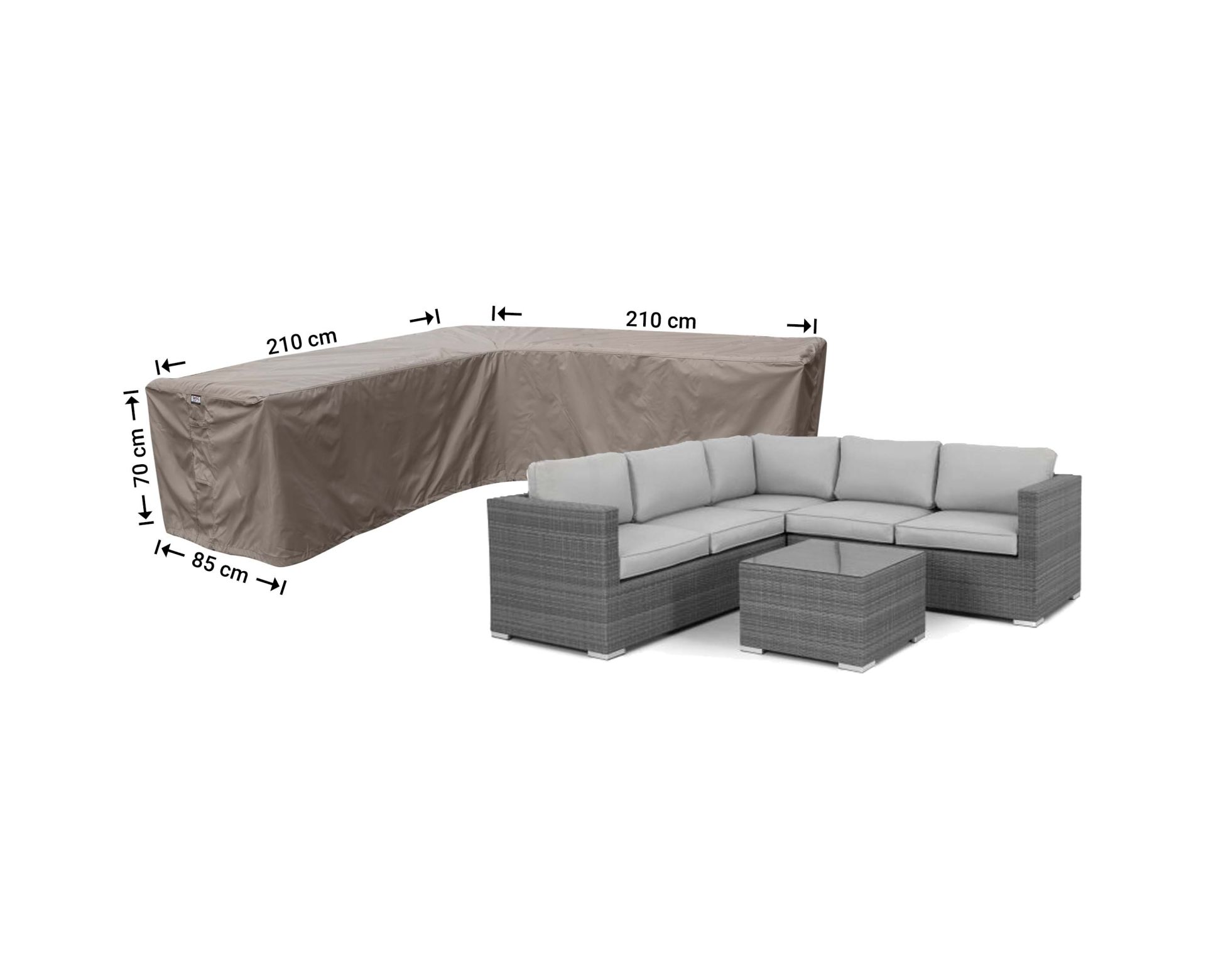 Raffles Covers L-shaped corner sofa covers with equal sides