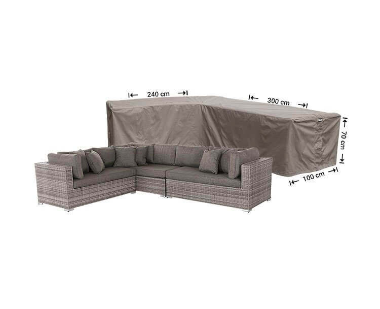 Afdekhoes hoekbank lounge 300 x 240 x 100 H: 70 cm