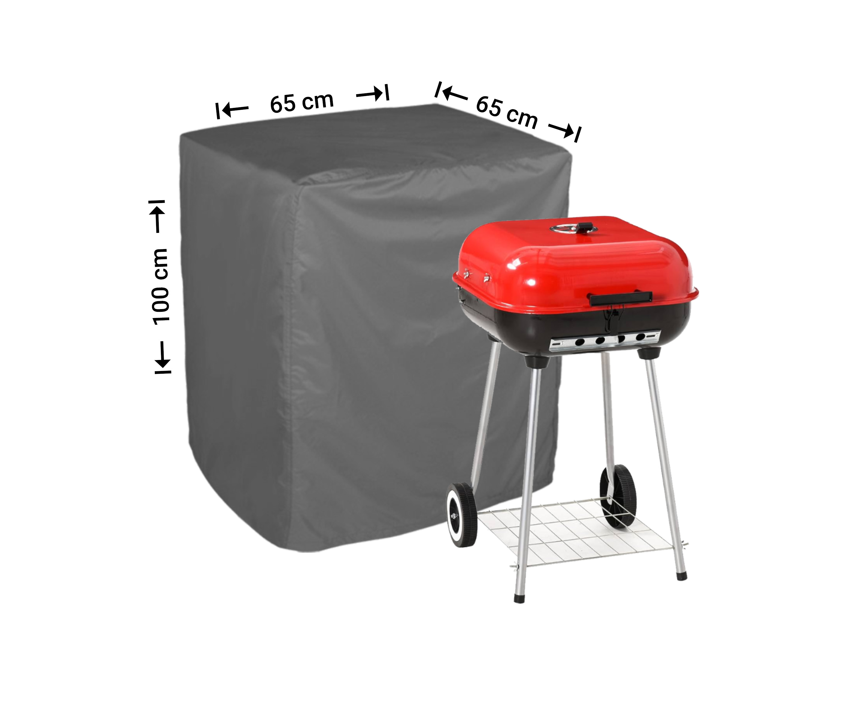 Raffles Covers BBQ cover for freestanding flatbed BBQs