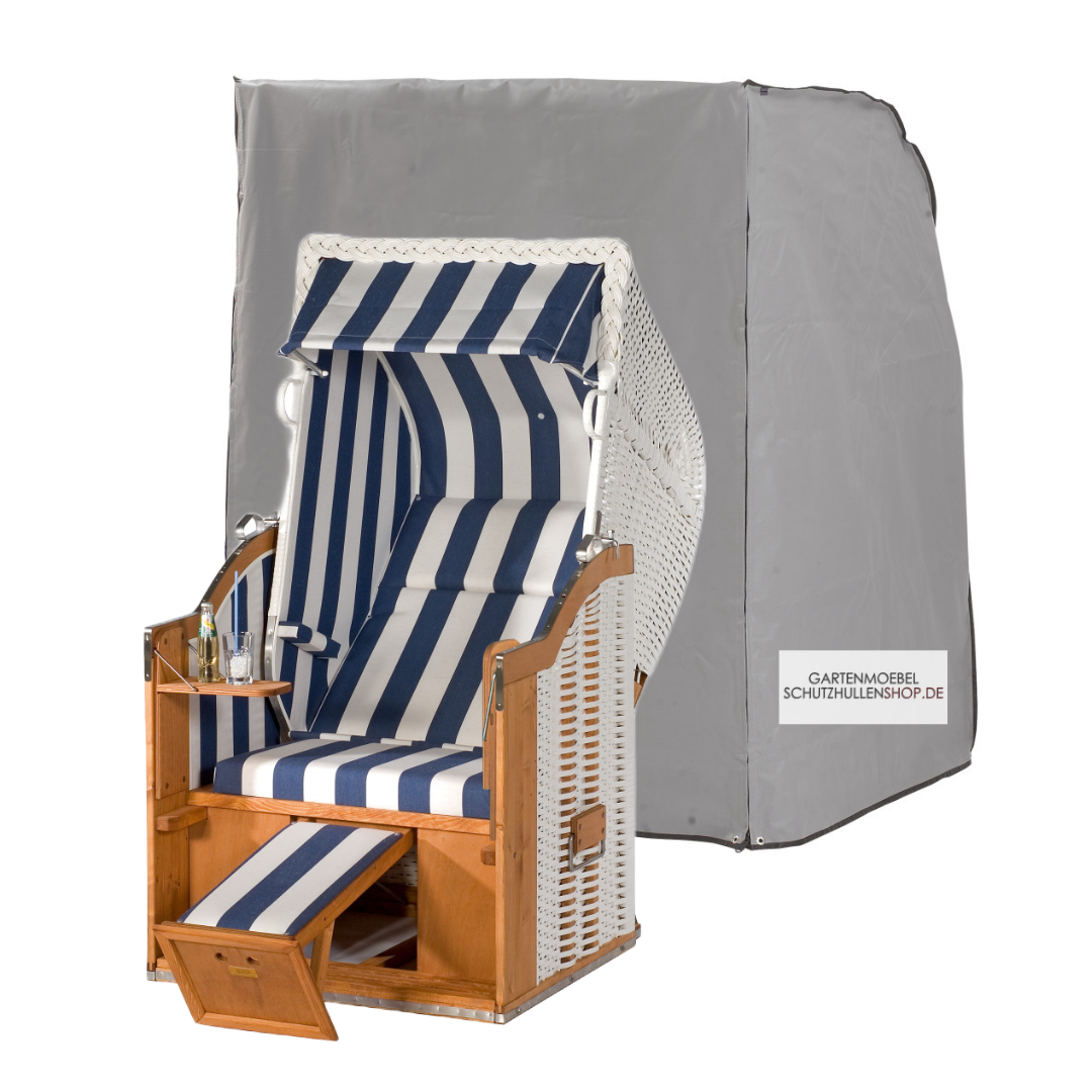 Grey cover 95 x 114 H: 154 cm 1-seater beach bench
