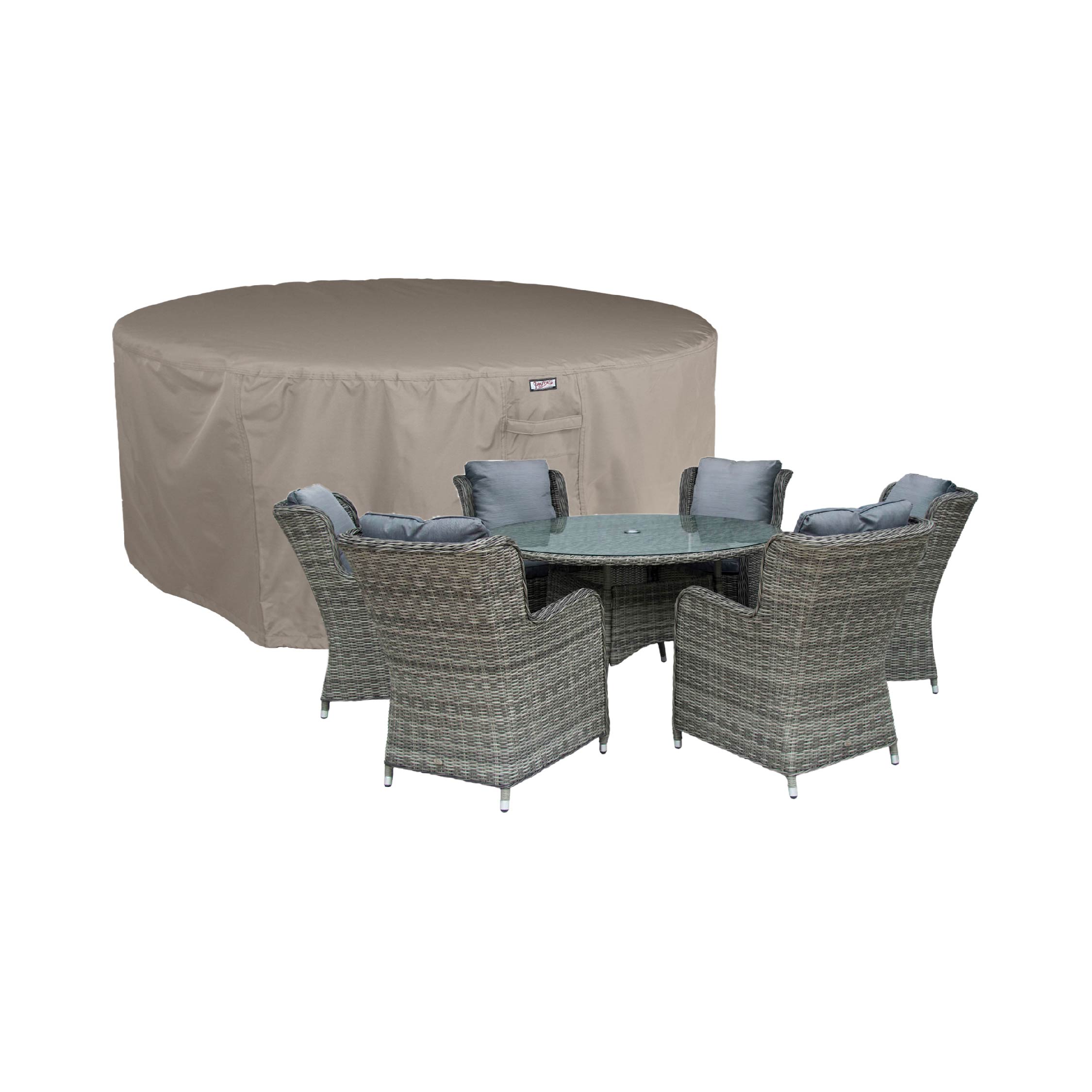 Round furniture set cover