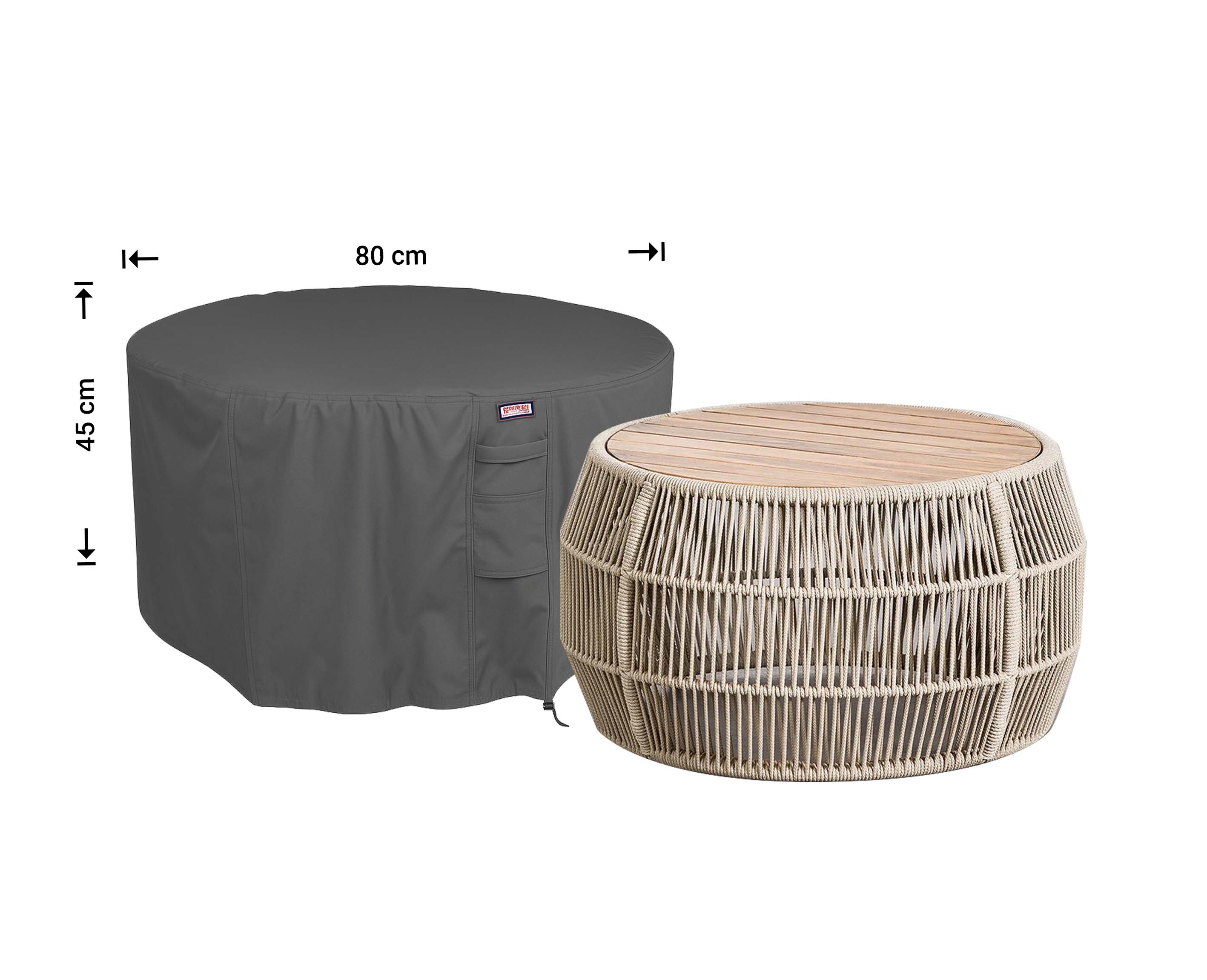 Cover round table diam.: 80 H: 45 cm