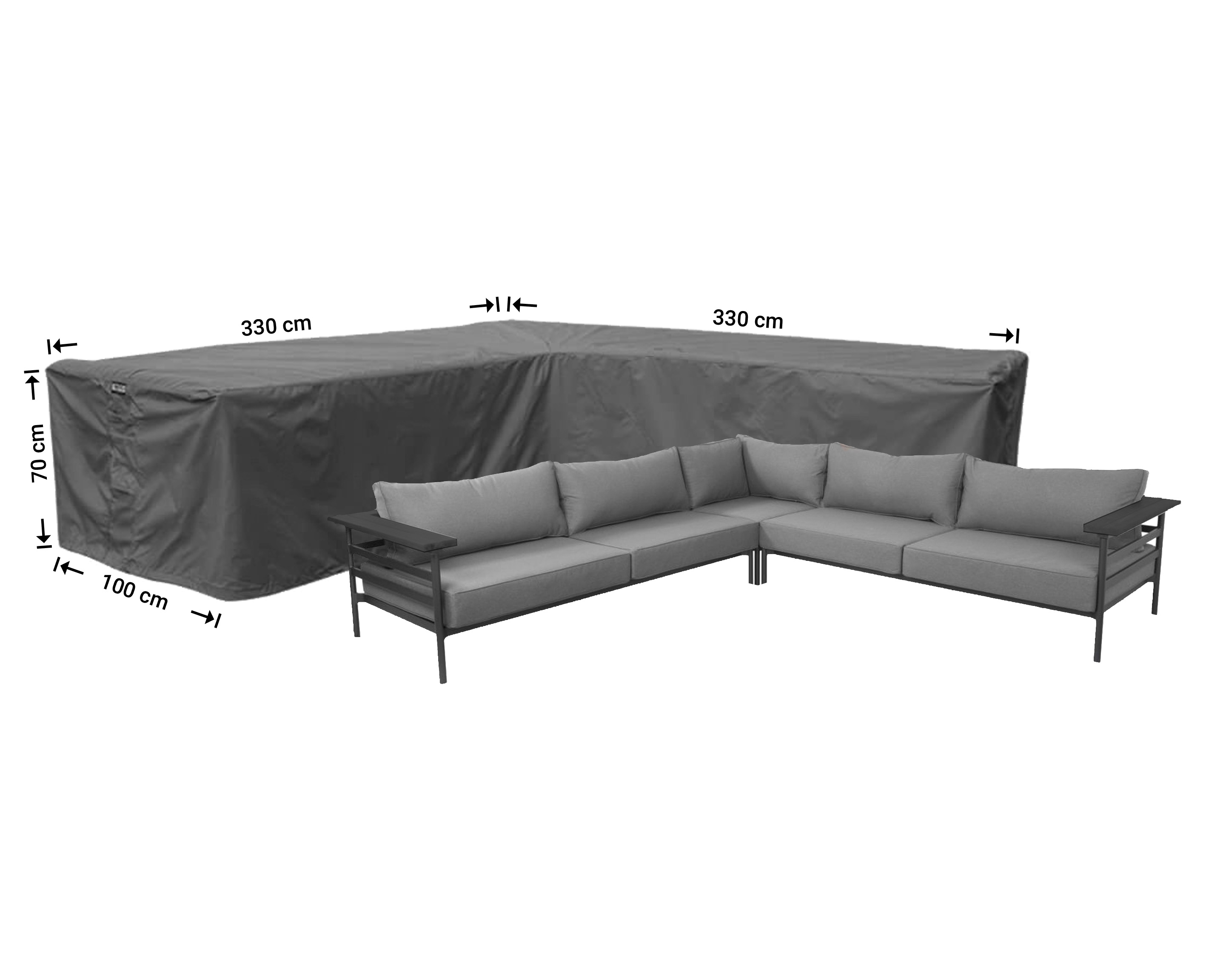 Raffles Covers L-shaped corner sofa covers with equal sides