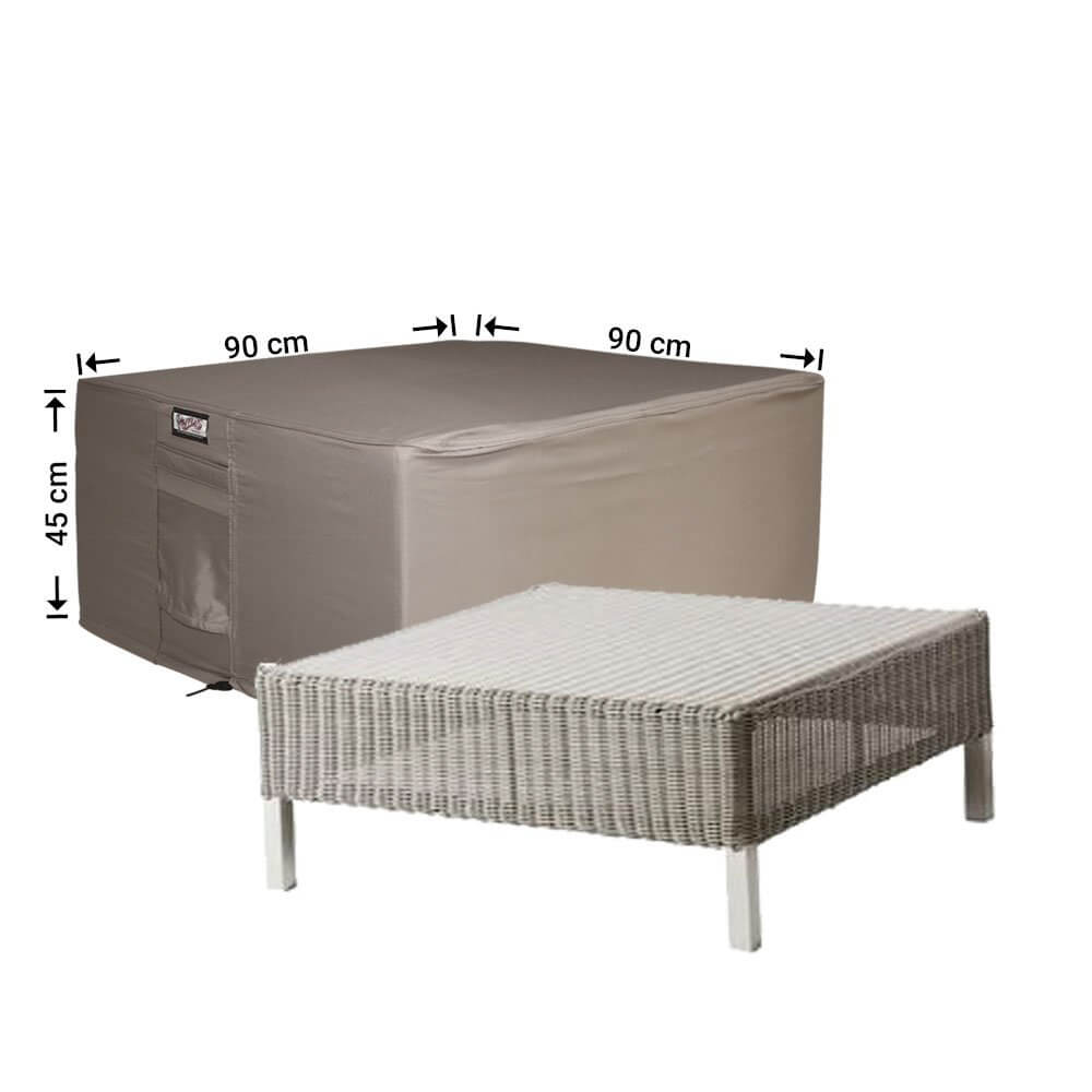 Afdekhoes voor lounge tafel 90 x 90 H: 45 cm
