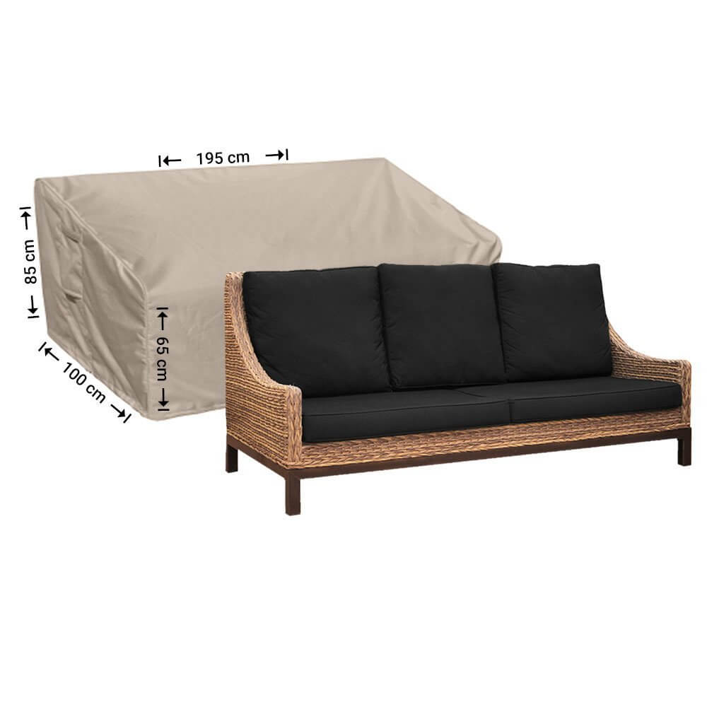 Loungebank hoes shaped 195 x 100 H: 85/65 cm