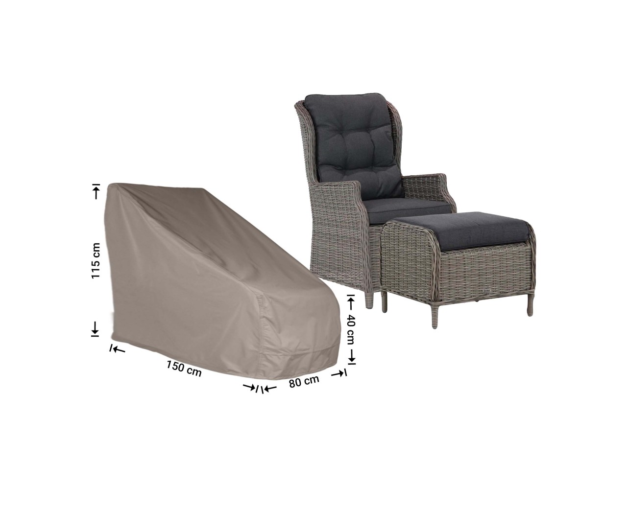 Raffles Covers cover for lounge chairs and adjustable loungers