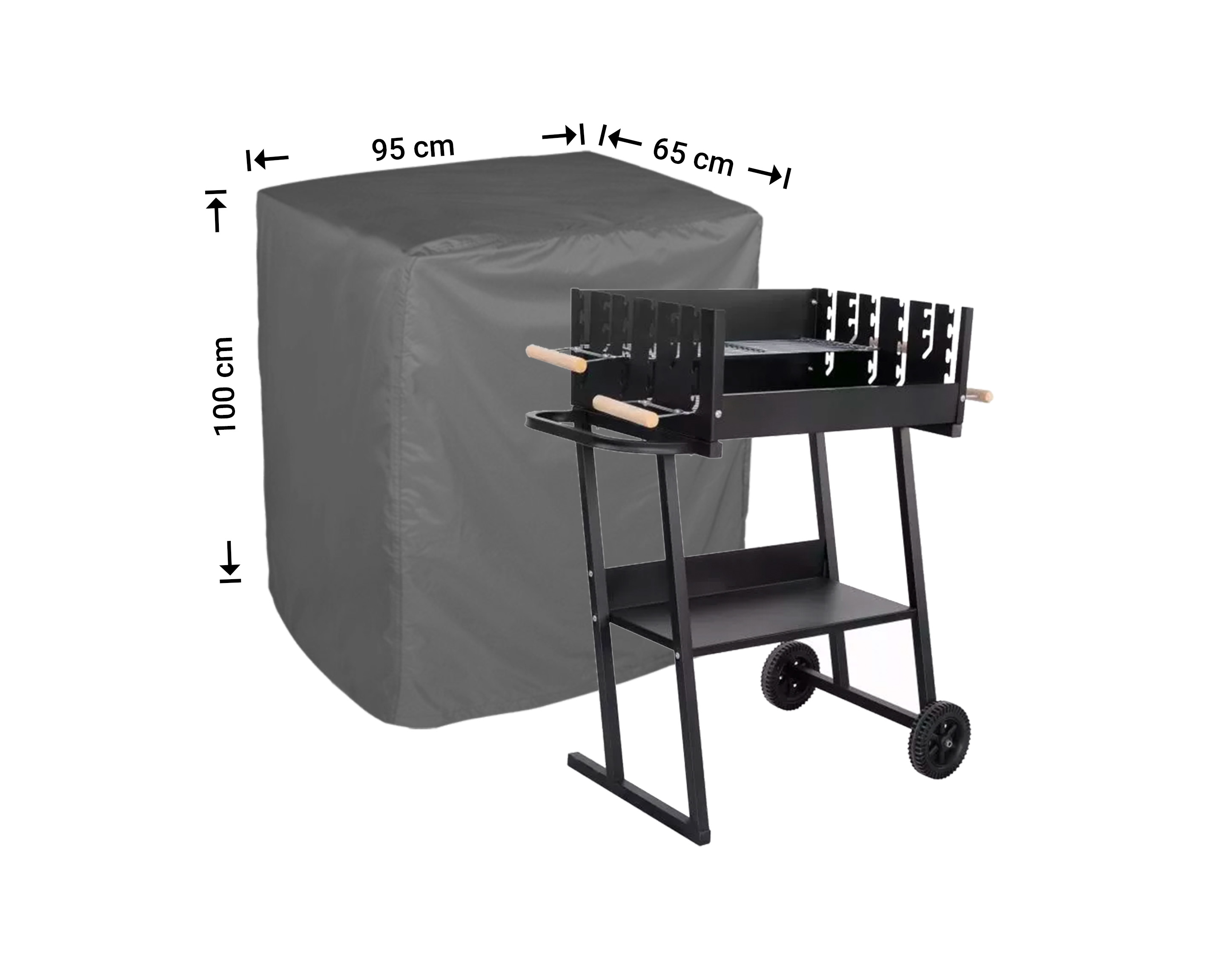 Raffles Covers BBQ cover for freestanding flatbed BBQs