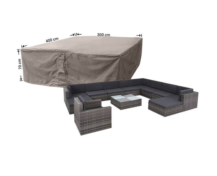 Hoes loungeset 400 x 300 H: 70 cm