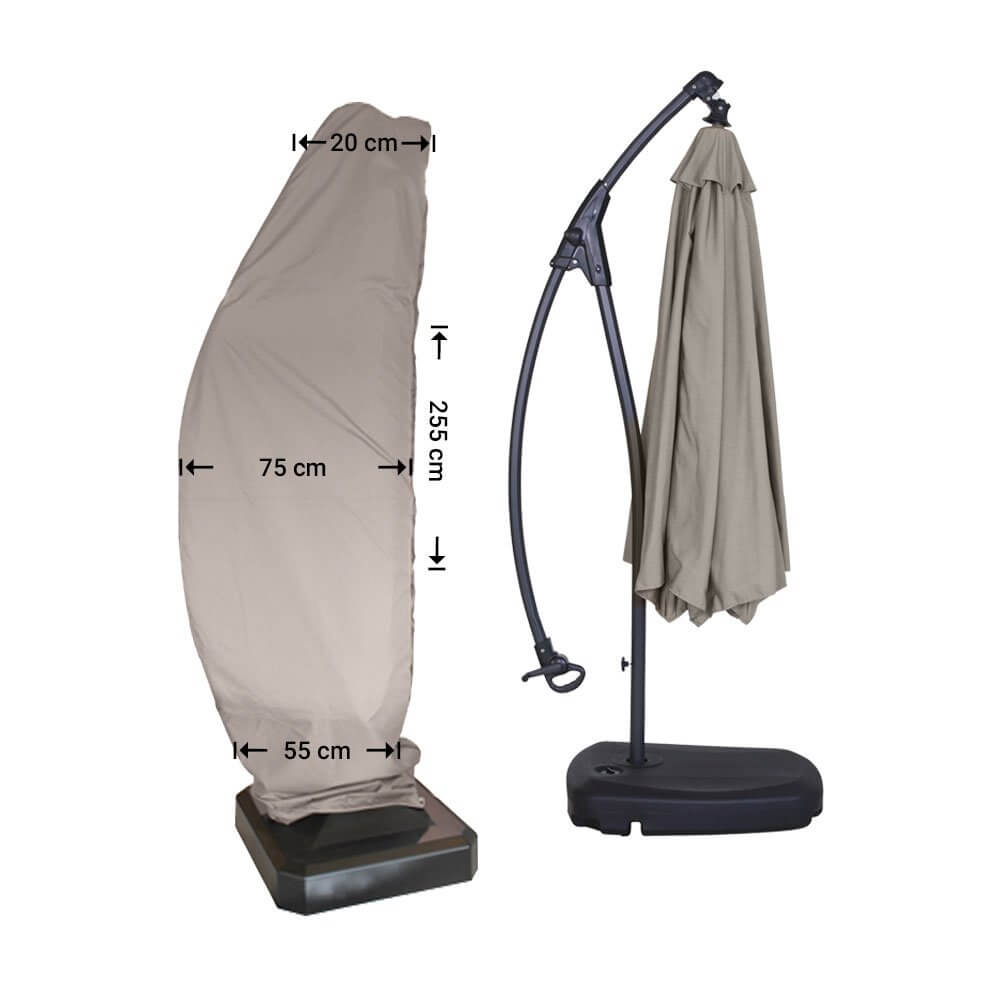 Afdekhoes zweefparasol 255 cm hoog